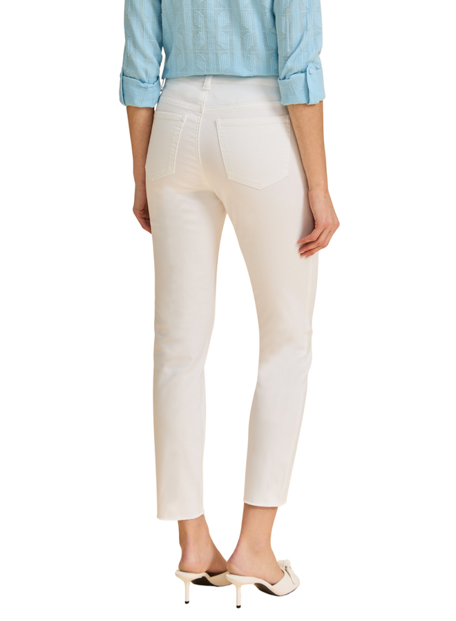 French Dressing Fringed Lux Olivia Slim Jeans in White