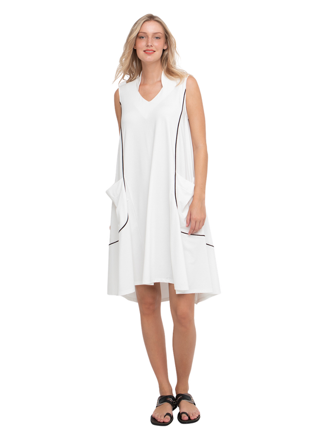 Ozai Ivory Stitch Dress