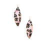 Animal Leaf Earrings In Pink