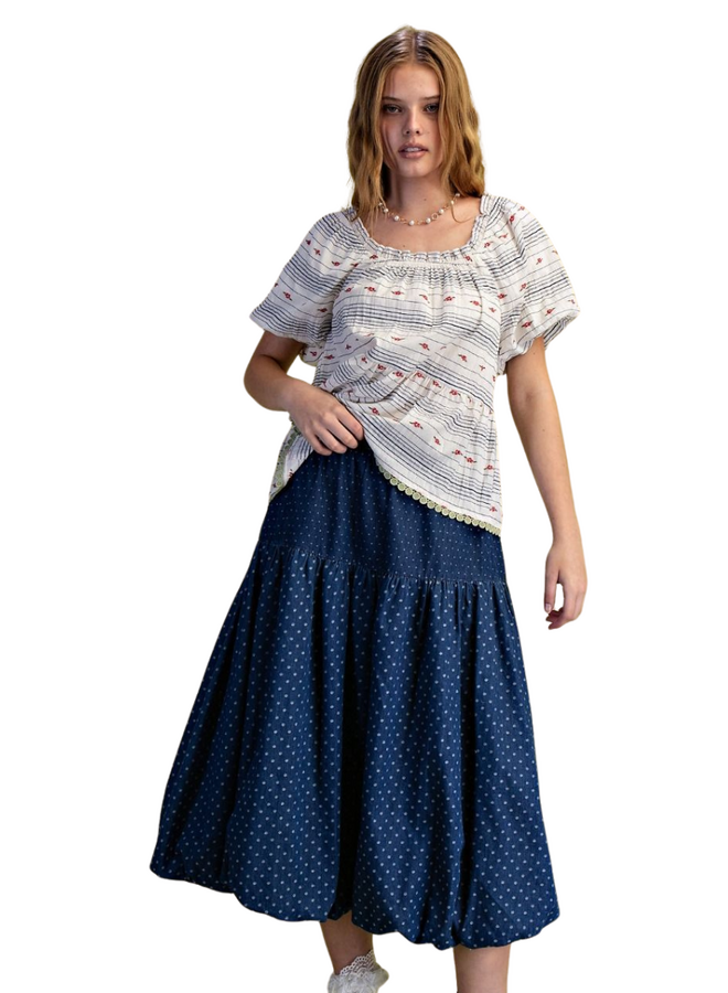 Peasant Embroidered Top