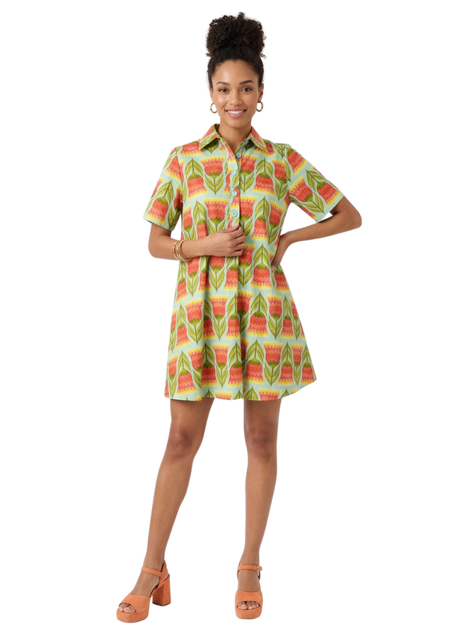 Uncle Frank Tulip Swing Shirt Dress