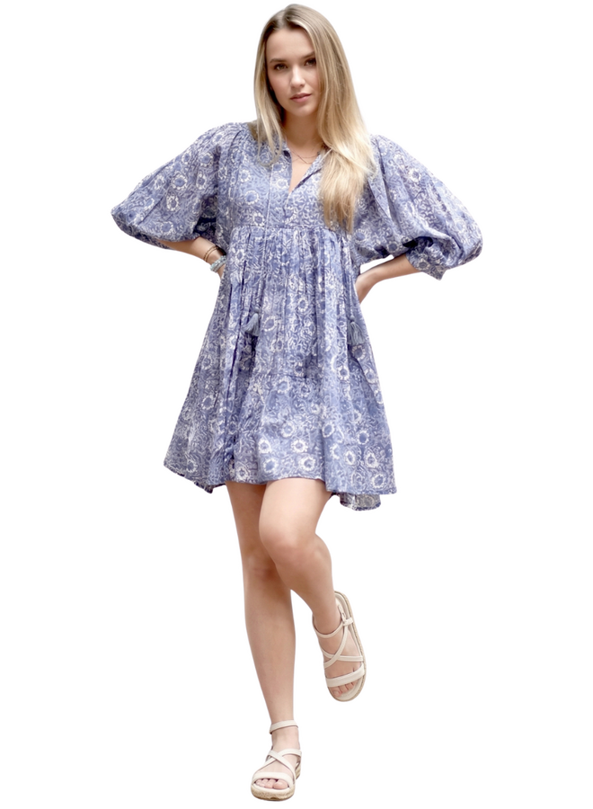 Raya Mini Dress in Grey