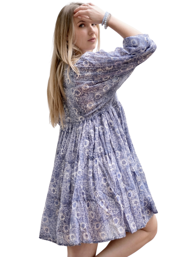 Raya Mini Dress in Grey