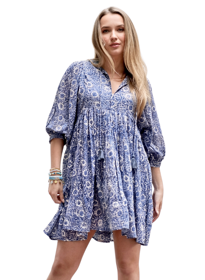 Raya Mini Dress in Grey