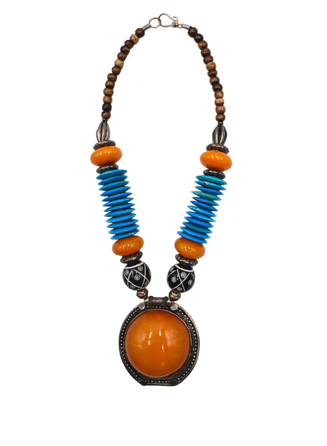 Amber & Turquoise Necklace