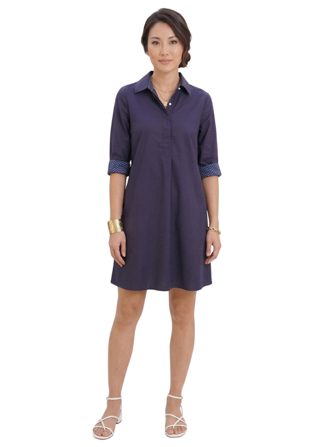 Just Darviny Margaux Dress In Navy