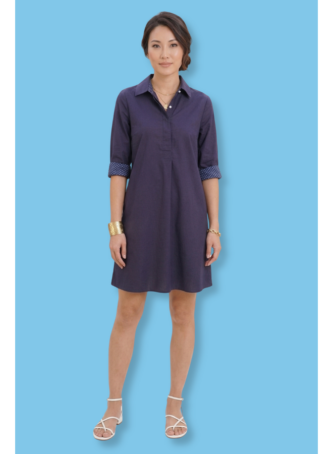 Just Darviny Margaux Dress In Navy