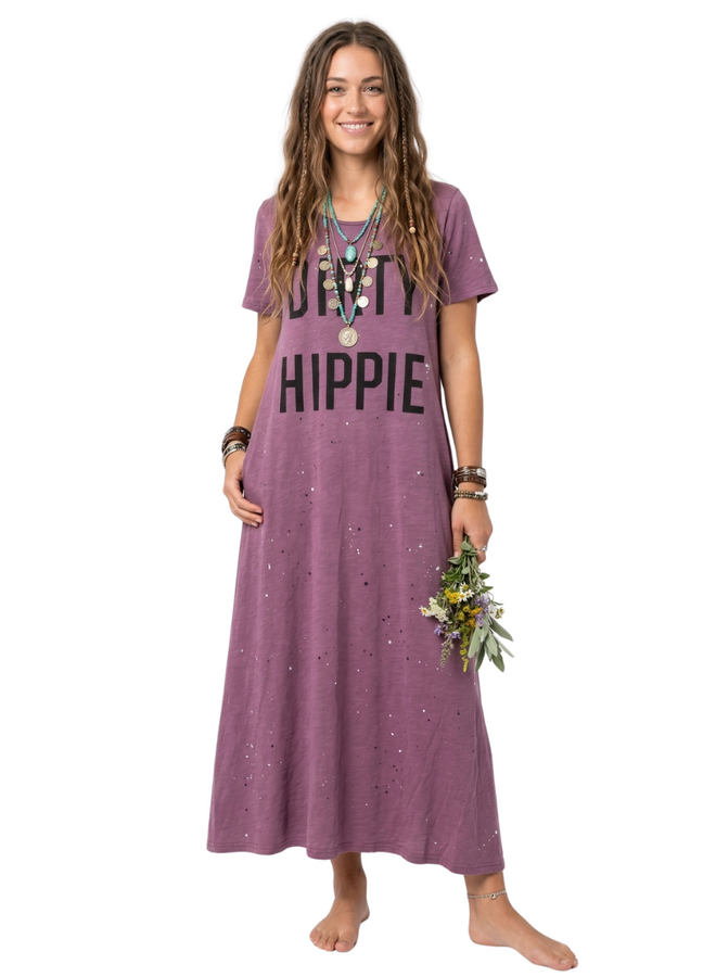 Jaded Gypsy Dirty Hippie Dress in Vintage Berry