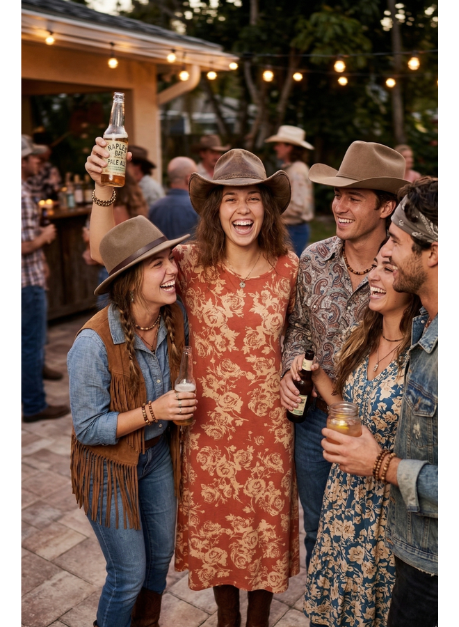 Jaded Gypsy Weekend Wander Dress in Bed of Roses