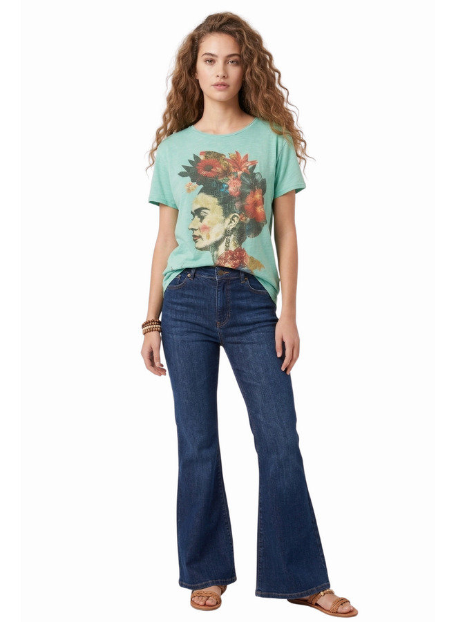 Jaded Gypsy Moon Dance Tee in Frida Floral Dreams