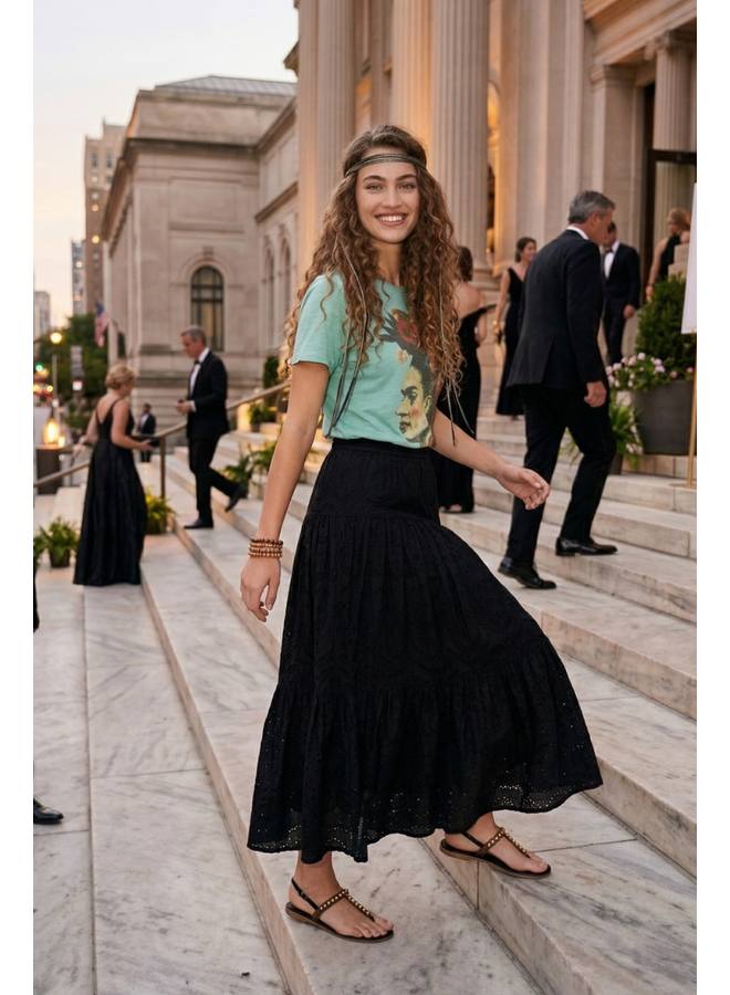 Jaded Gypsy Moon Dance Tee in Frida Floral Dreams