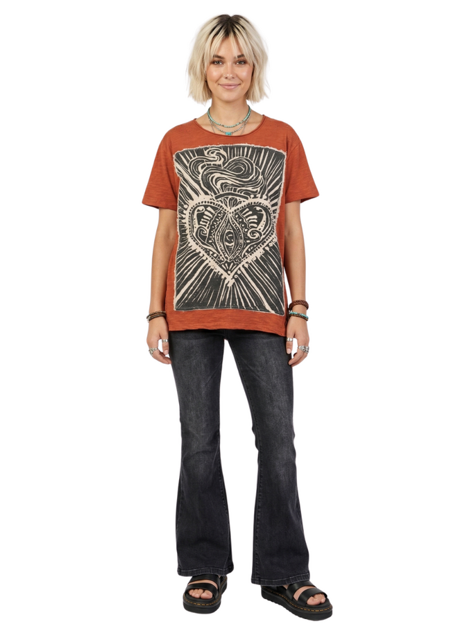 Jaded Gypsy Moon Dance Tee in Heart of Light