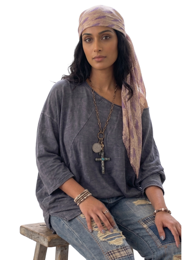 Jaded Gypsy Be Free Top in Vintage Indigo