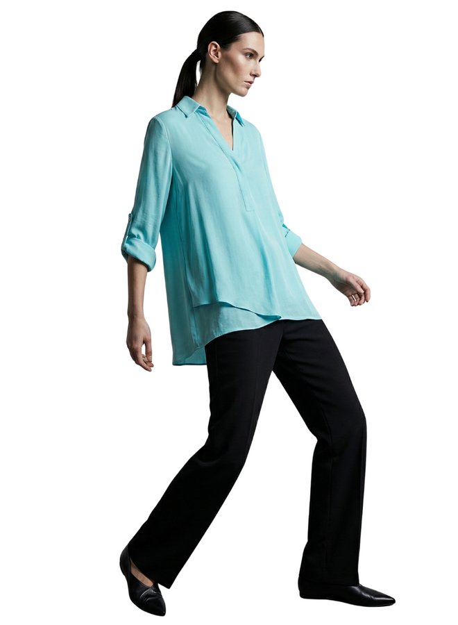 Renuar Soft and Beautiful Blouse in Capri Blue