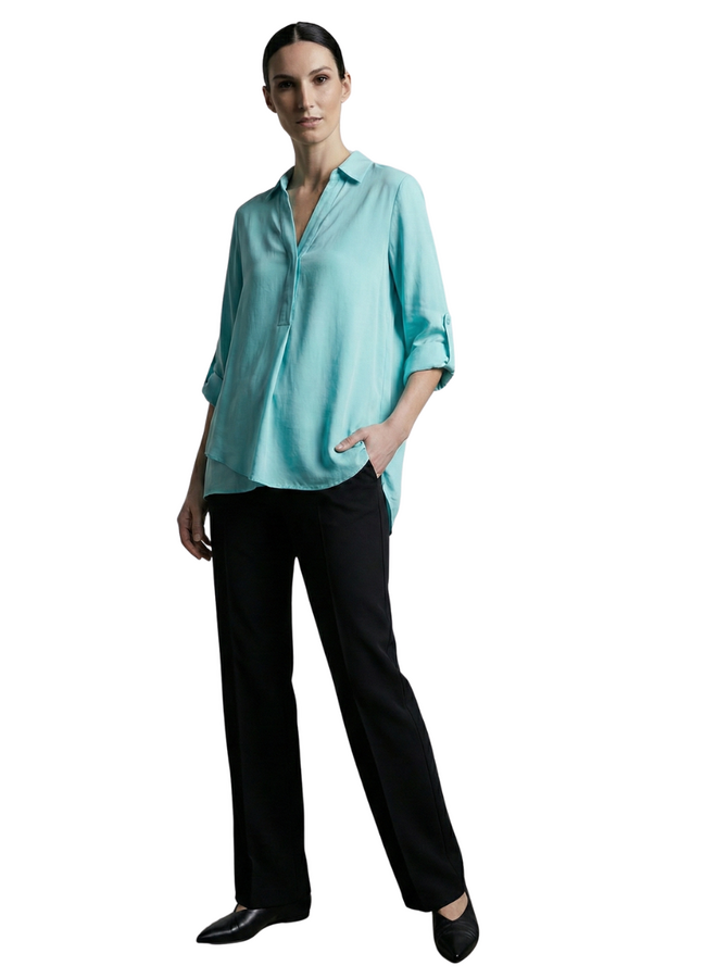 Renuar Soft and Beautiful Blouse in Capri Blue