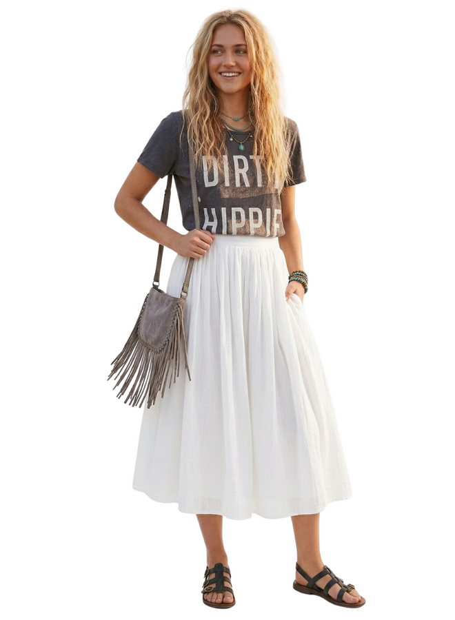 Jaded Gypsy Dirty Hippie Tee in Black