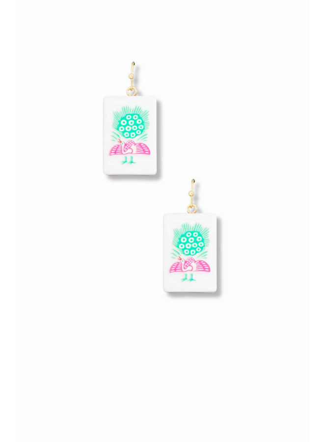 Mahjong Tile Earrings