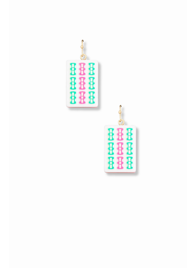 Mahjong Tile Earrings