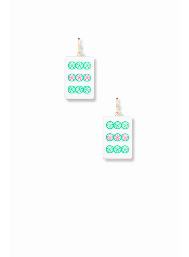 Mahjong Tile Earrings