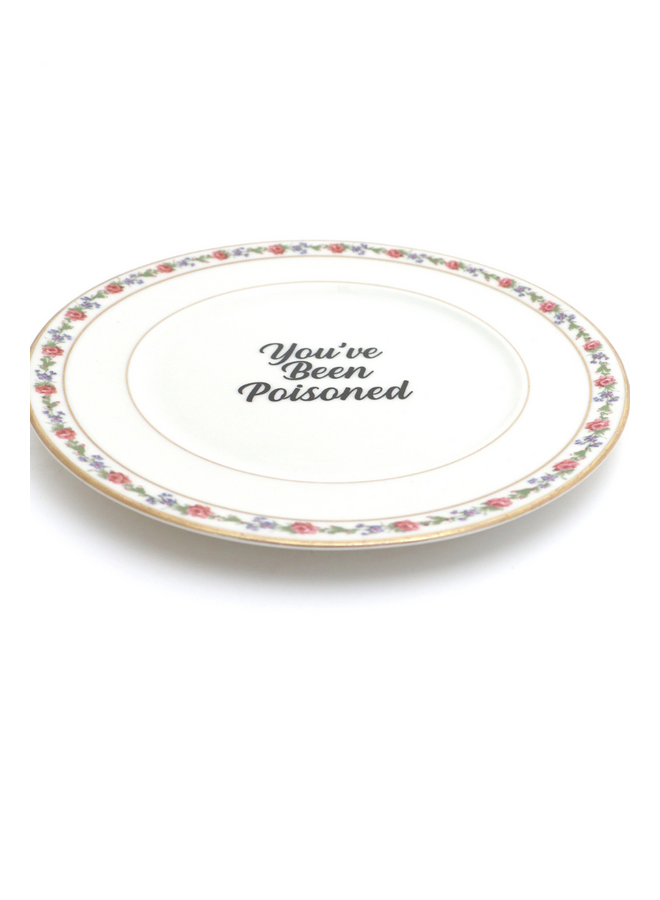 "You've Been Poissoned Vintage Upcycled Plates
