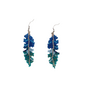 Beaded Leaf Earrings In Blue