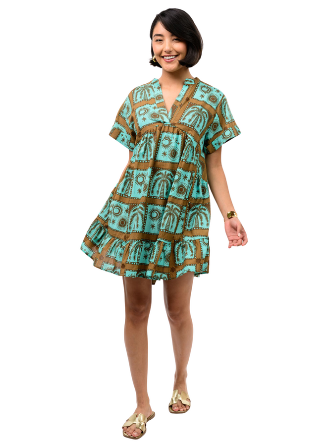 Uncle Frank Block Tropical Dress