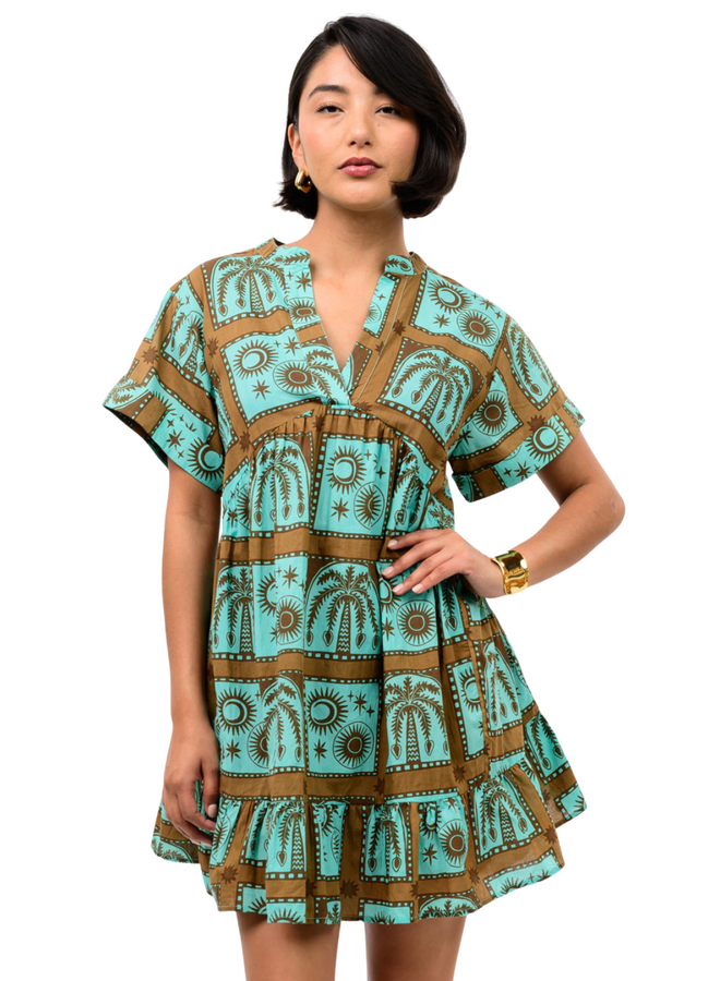 Uncle Frank Block Tropical Dress