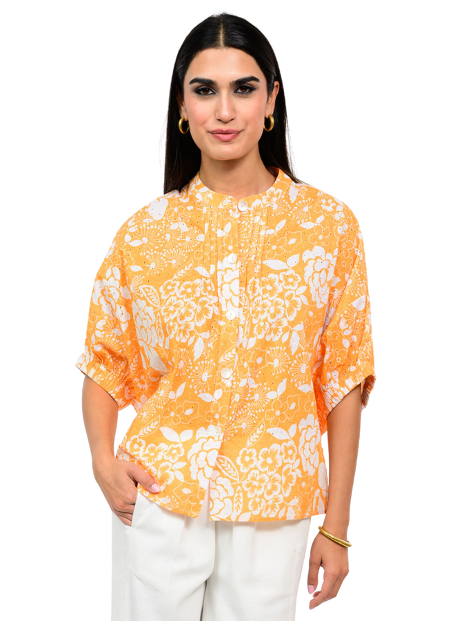 Ivy Jane Eyelet Tangerine Top