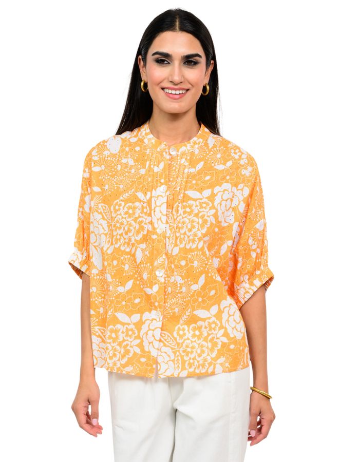 Ivy Jane Eyelet Tangerine Top