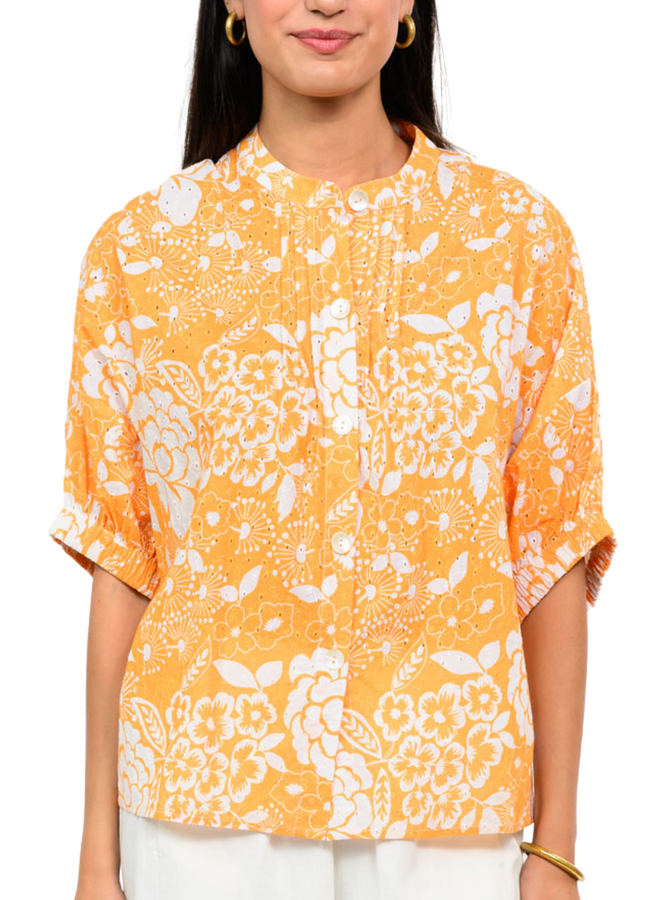 Ivy Jane Eyelet Tangerine Top