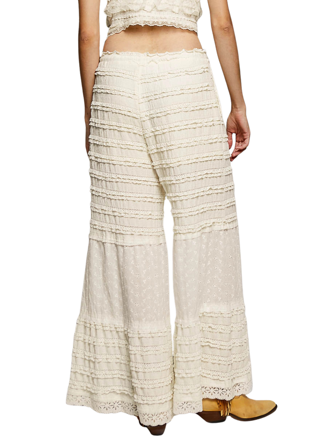 Crochet Boho Pants In Natural