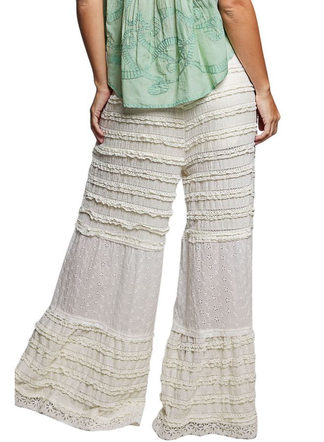 Crochet Boho Pants In Natural