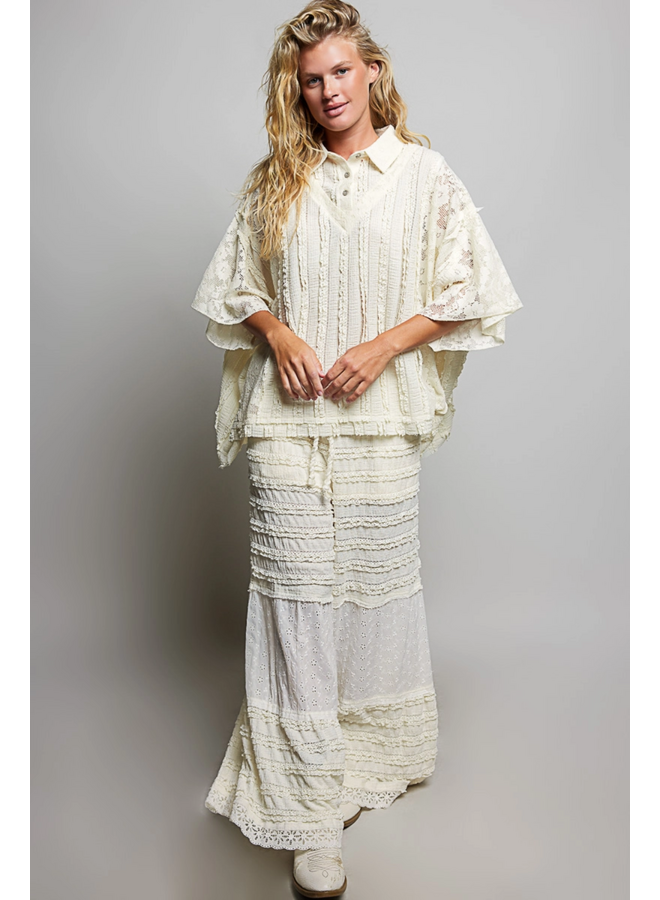 Crochet Boho Pants In Natural