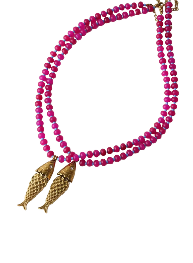 Fish On A Hot Pink Line