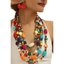 Colorful Wood Bead Necklace