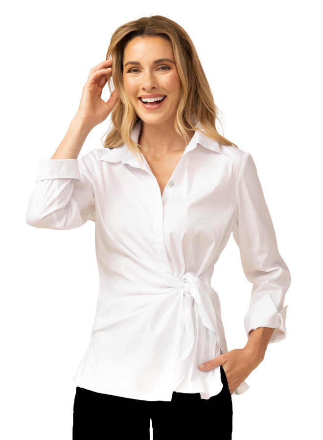 Habitat Perfect Side Tie Shirt in White