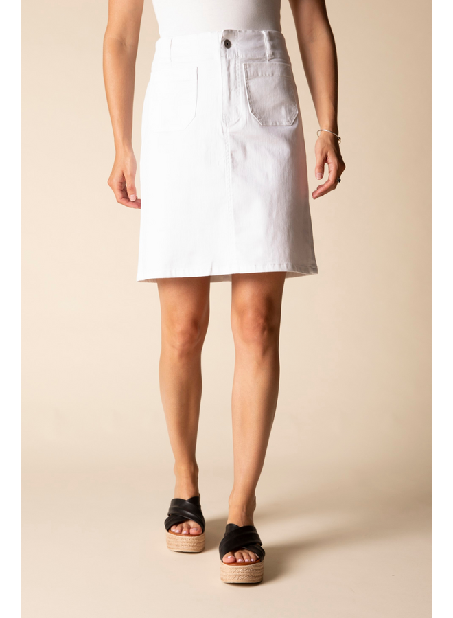 Habitat Stretch Denim Skirt in White