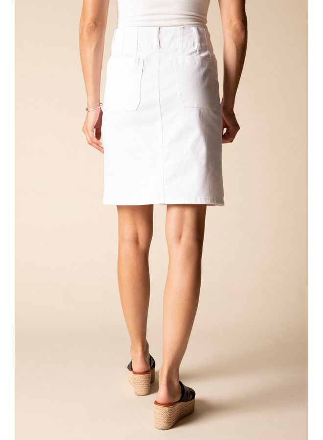 Habitat Stretch Denim Skirt in White
