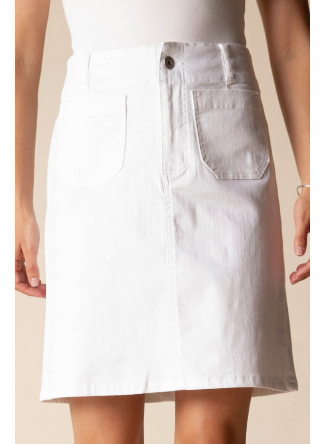 Habitat Stretch Denim Skirt in White