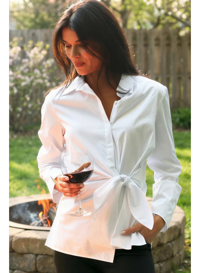 Habitat Perfect Side Tie Shirt in White