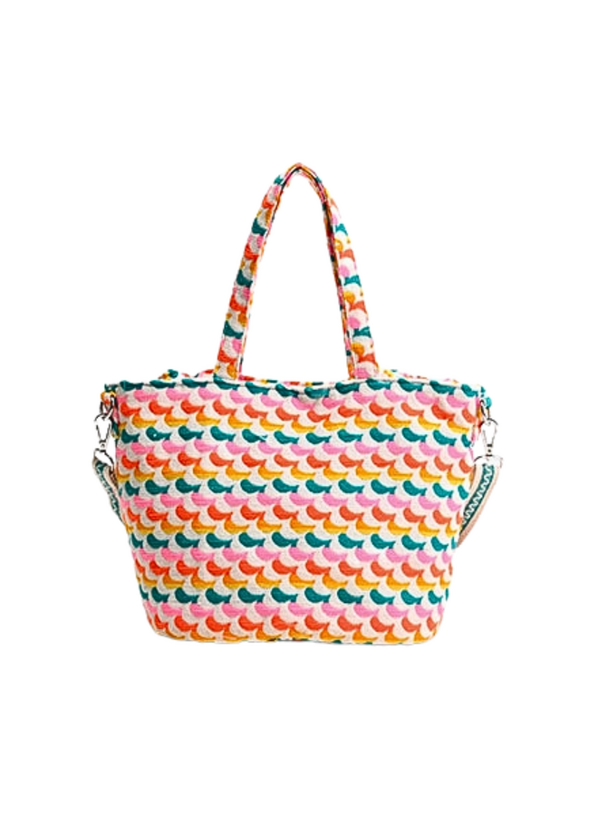 Rainbow Wings Floral Tote