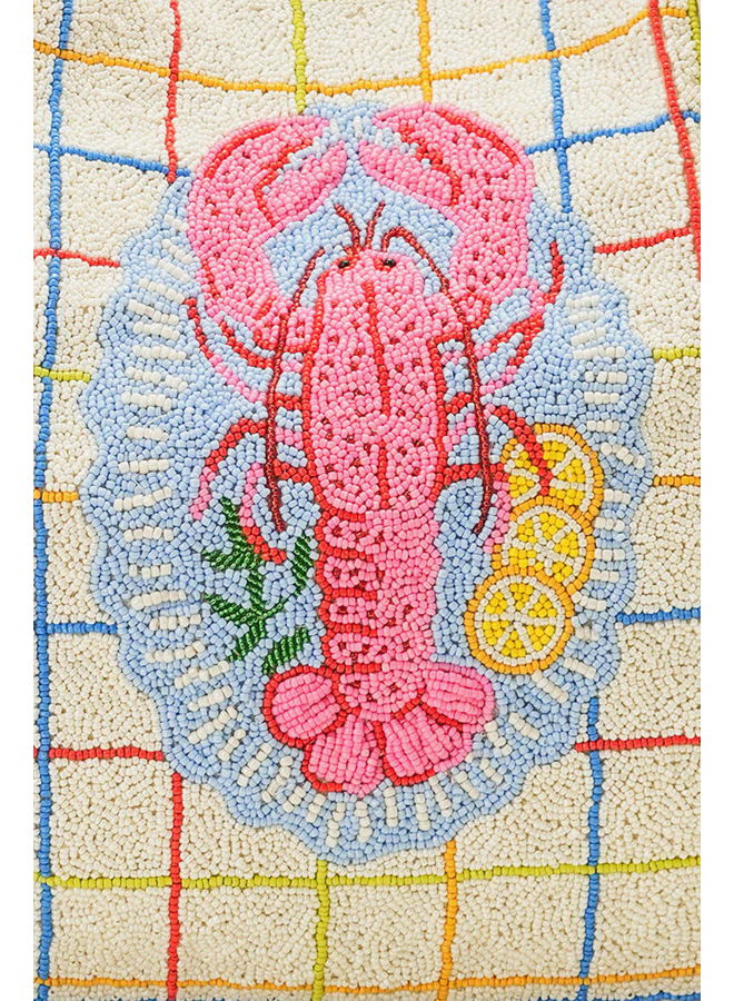 New England Lobster Beaded Oversized Tote