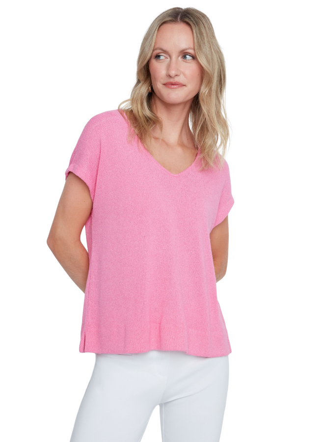 Renuar Easy V-Neck Knit Top in Two Colors