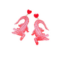 Pink Gator Earrings