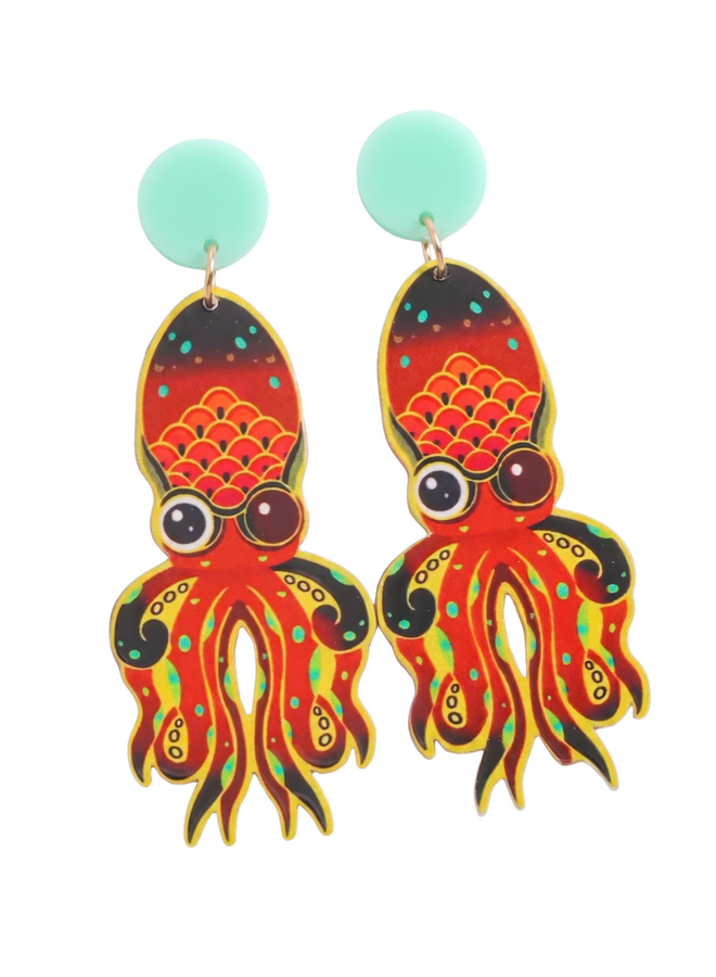 Mr. Octopus Earrings