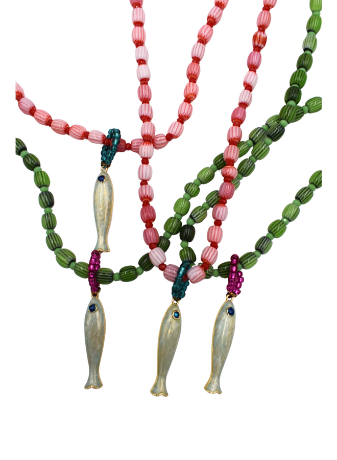 Little Green Fish Necklace in Two Colors