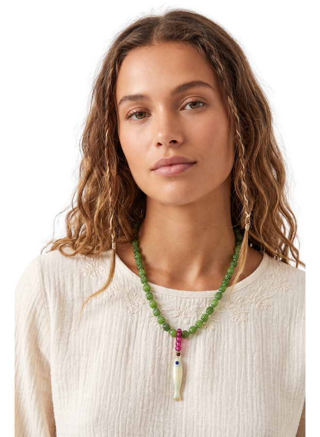Little Green Fish Necklace in Two Colors