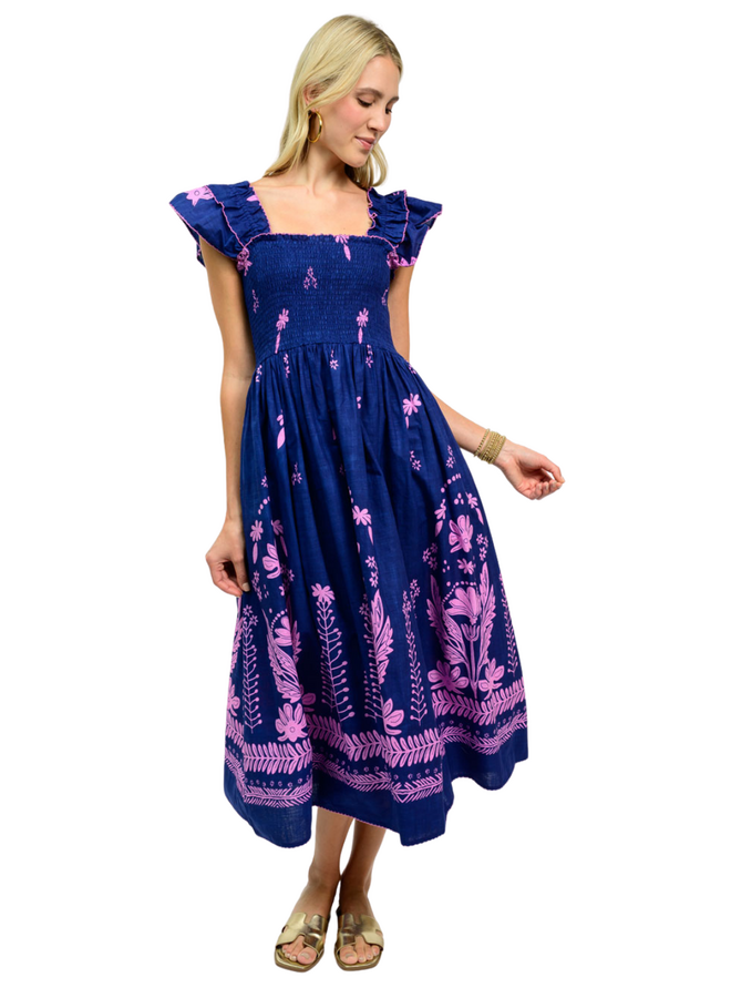 Uncle Frank Smocked Border Dress