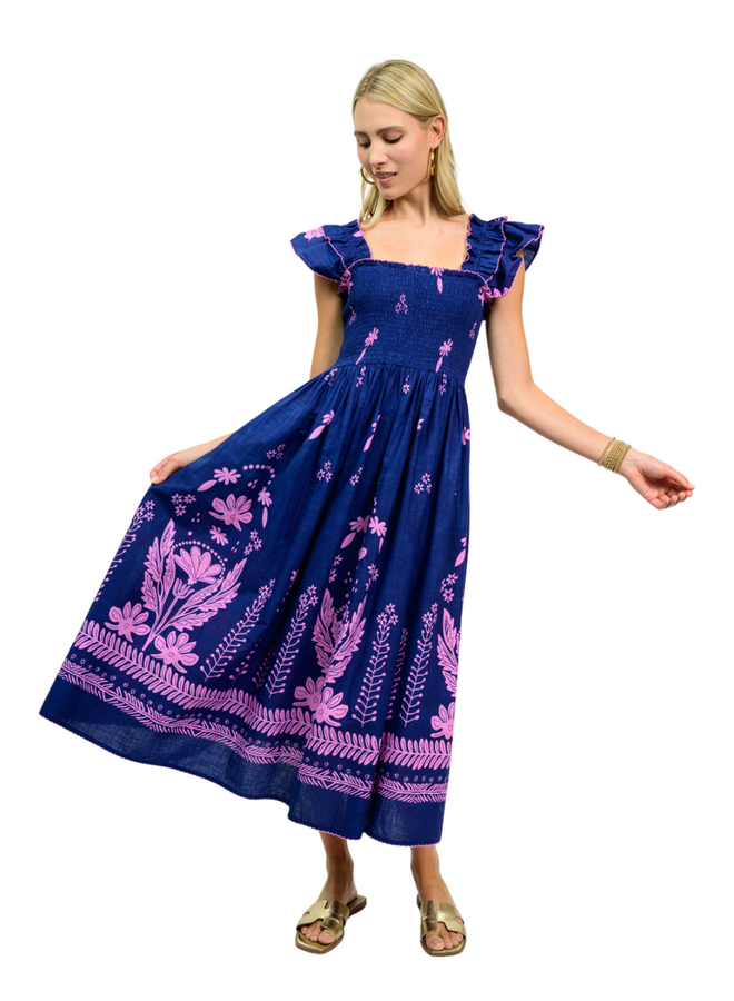 Uncle Frank Smocked Border Dress