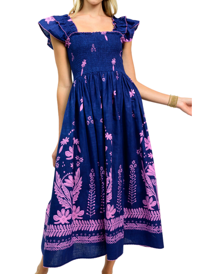 Uncle Frank Smocked Border Dress